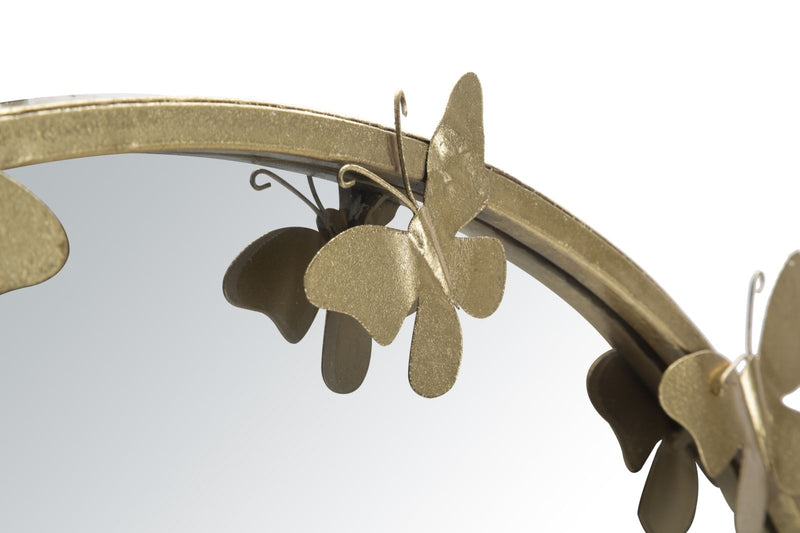 Oglinda decorativa din metal Butterfly Auriu, Ø91 cm (2)