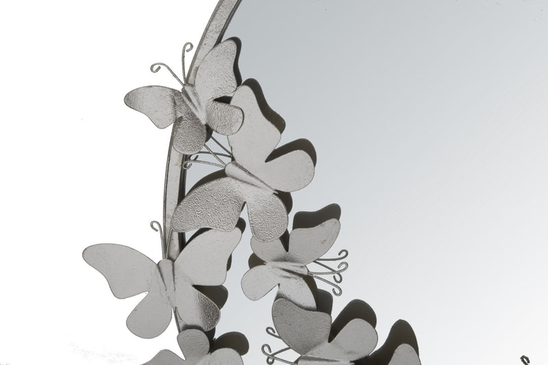 Oglinda decorativa din metal Butterfly Small Argintiu, Ø74 cm (3)