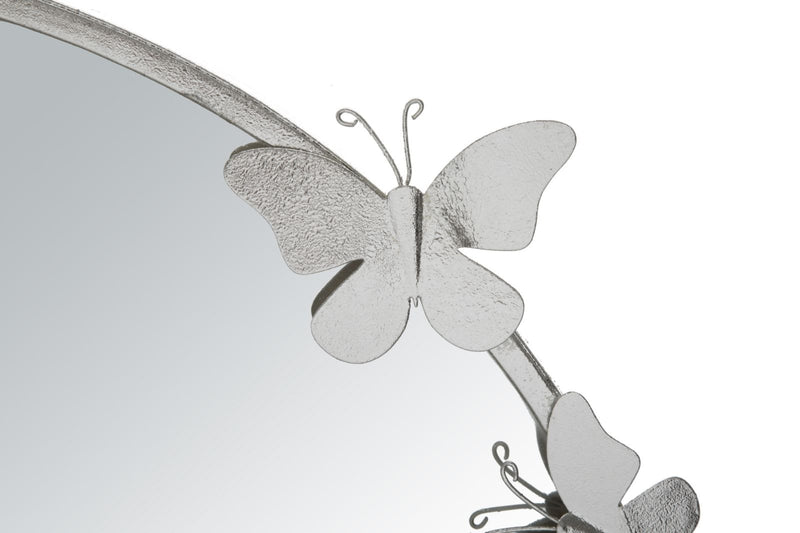 Oglinda decorativa din metal Butterfly Small Argintiu, Ø74 cm (2)