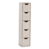 Organizator modular din lemn, cu 5 sertare, Wood Small Natural, L13xl12xH60 cm