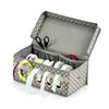 Organizator pentru accesorii si panglici decorative, din poliester, Wrap Ribbon Gri / Alb, L29xl15xH12 cm (1)