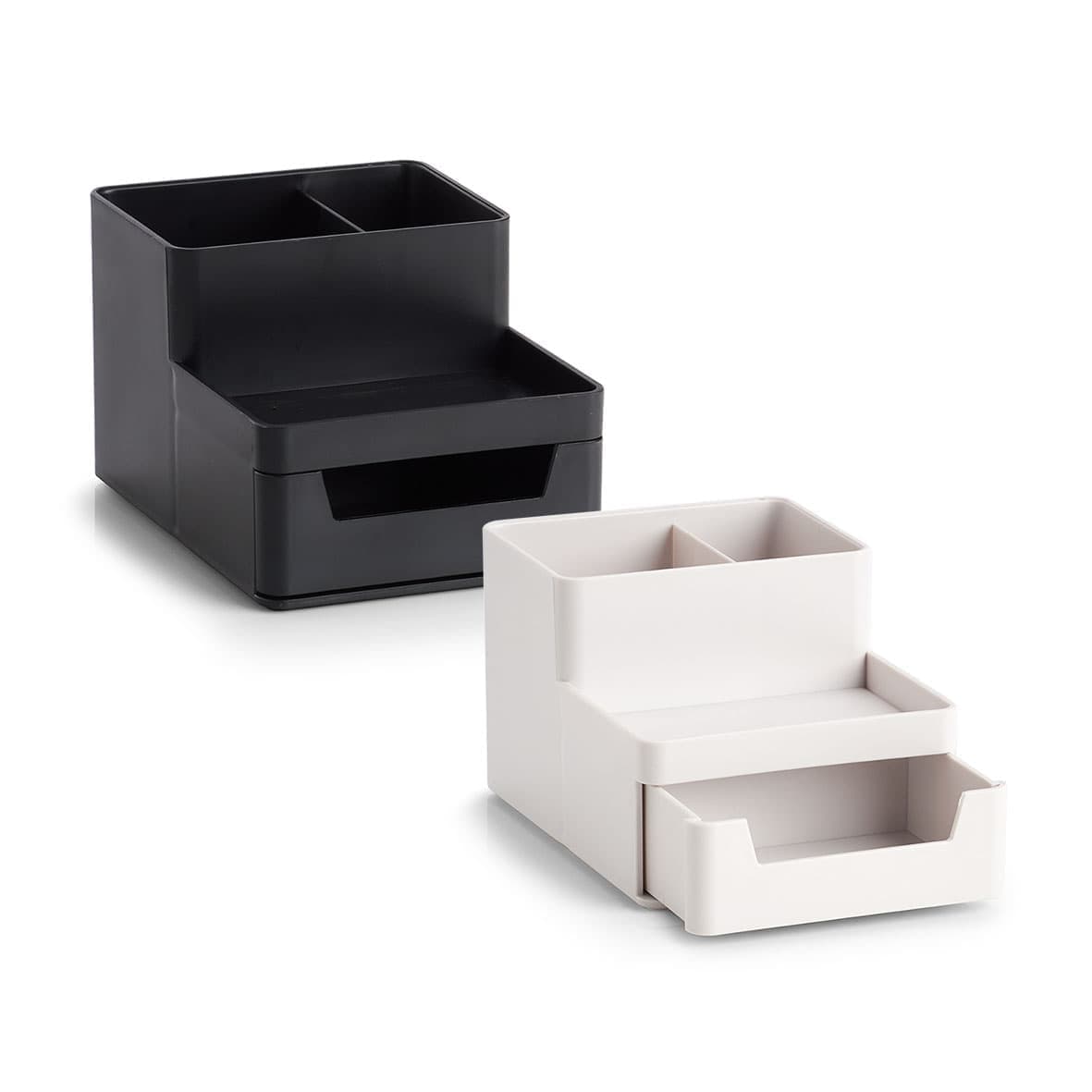 Organizator pentru birou, din plastic, Free Alb, l15,5xA11,2xH9,5 cm (3)