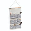 Organizator textil de perete cu 8 compartimente, Stripes Alb / Bleumarin, l35xH60 cm (2)