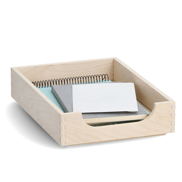 Organizator pentru documente, din lemn, Wood Natural, L32xl23xH7 cm (1)