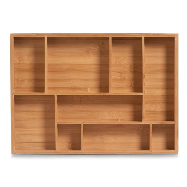Organizator pentru sertar, cu 9 compartimente, din bambus, Bamboo Natural, l44,5xA32xH5 cm (2)