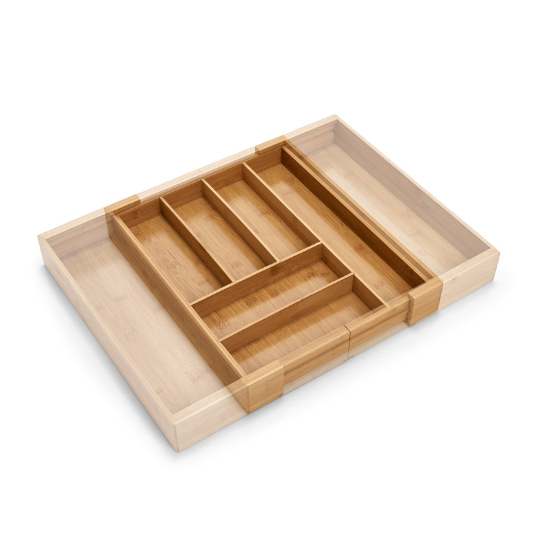 Organizator pentru tacamuri, Bamboo, 8 compartimente, l35-58xA43xH6,5 cm (1)