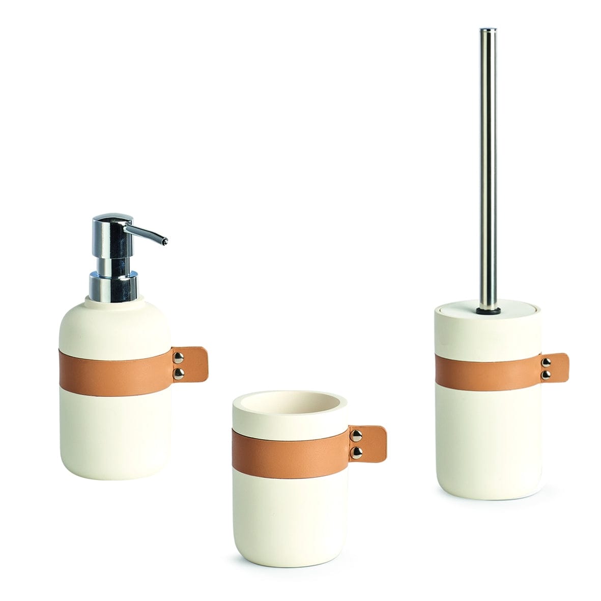 Pahar din polirasina pentru periuta de dinti, Leather Crem, Ø7,6xH10 cm (2)