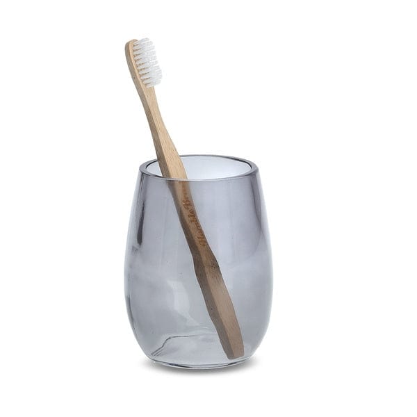 Pahar pentru periuta de dinti, din sticla, Modern Negru, Ø8,5xH11 cm (1)