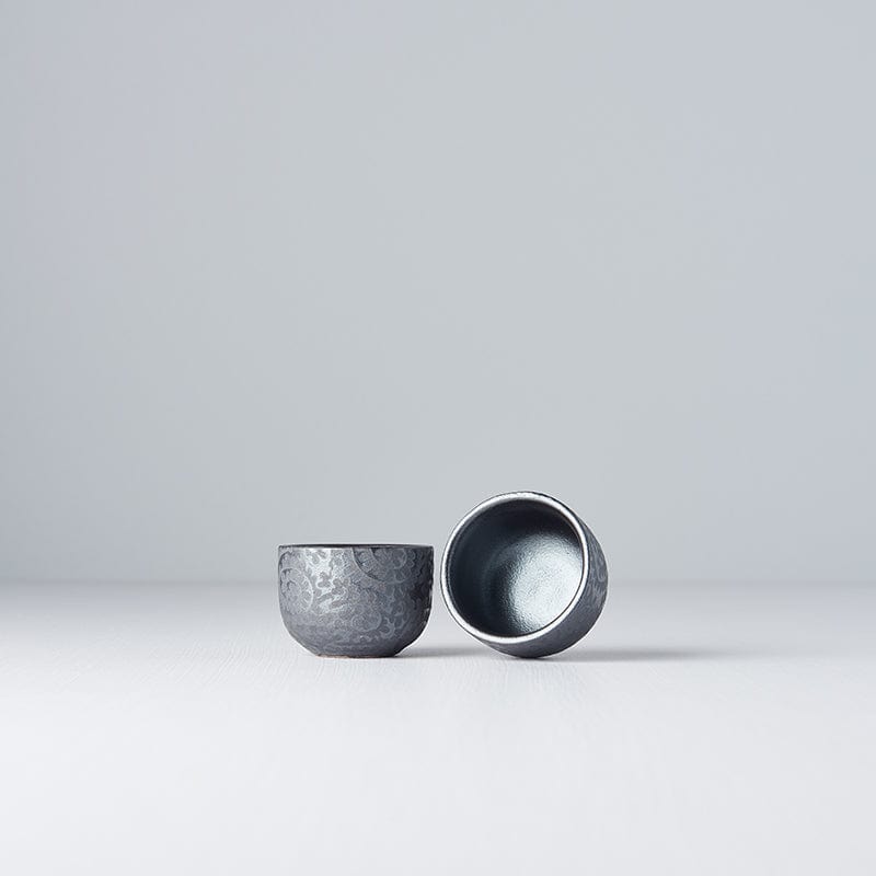 Pahar pentru sake, din ceramica, Scroll Negru, 35 ml (1)