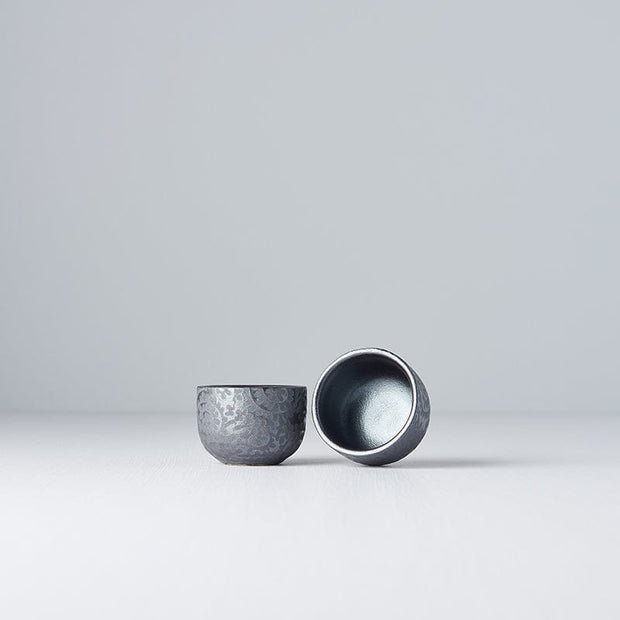 Pahar pentru sake, din ceramica, Scroll Negru, 35 ml (1)