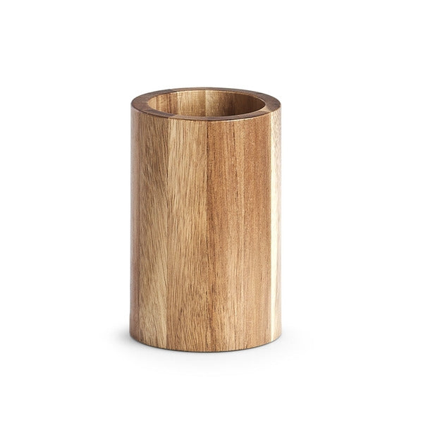 Pahar pentru periuta de dinti, din lemn, Acacia Natural, Ø7,2xH11 cm