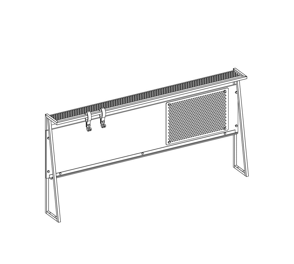 Panou multifunctional cu Memo Board, pentru tineret Dark Metal Black / Graphite, l134xA16xH66 cm (2)