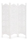 Paravan despartitor din lemn de mango si MDF, Kiran Antique Alb, l150xA2,1xH180 cm