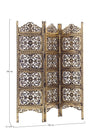 Paravan despartitor din lemn de mango si MDF, Kiran Antique Auriu, l150xA2,1xH180 cm (1)