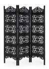 Paravan despartitor din lemn de mango si MDF, Kiran Antique Negru, l150xA2,1xH180 cm