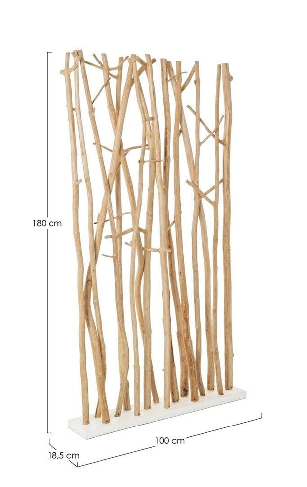 Paravan despartitor din lemn de mungur, Aili Natural, l100xA18,5xH180 cm (3)