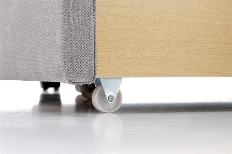 Halmar 200 x 160 cm Pat cu sertar, tapitat cu stofa Gabrielanis Gri Deschis, 200 x 160 cm