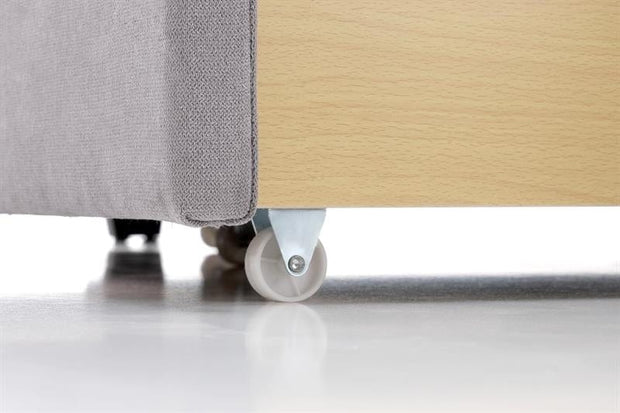 Halmar 200 x 160 cm Pat cu sertar, tapitat cu stofa Gabrielanis Gri Deschis, 200 x 160 cm