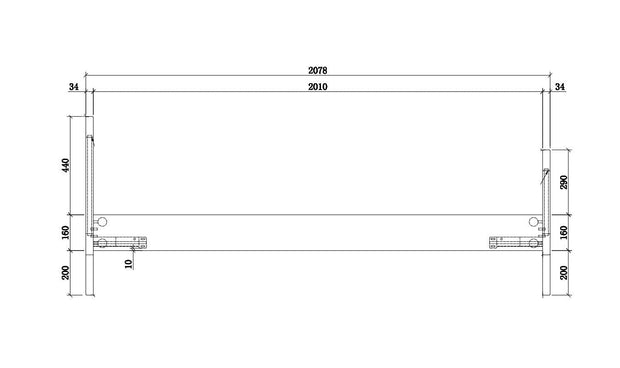 Pat din lemn de pin si MDF cu sertar, pentru copii Lewis Alb, 200 x 90 cm (4)