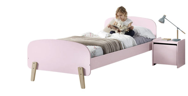 Pat din lemn de pin si MDF pentru copii Kiddy Roz, 200 x 90 cm (3)
