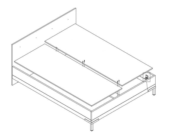 Pat din pal, capatai tapitat cu stofa, Onyx Antracit / Nuc Pacific (4)