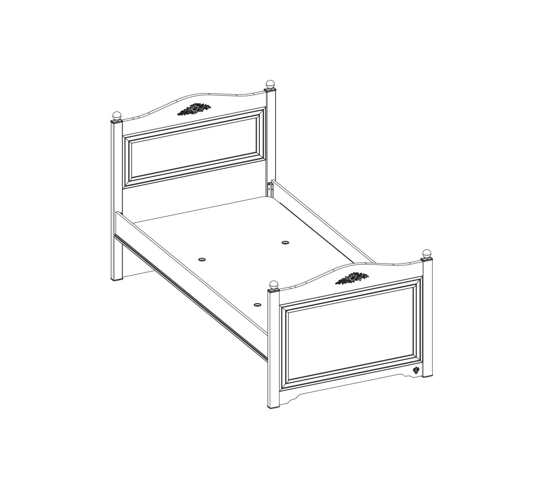 Pat din pal cu baldachin, pentru copii si tineret, Rustic Alb, 200 x 120 cm (4)