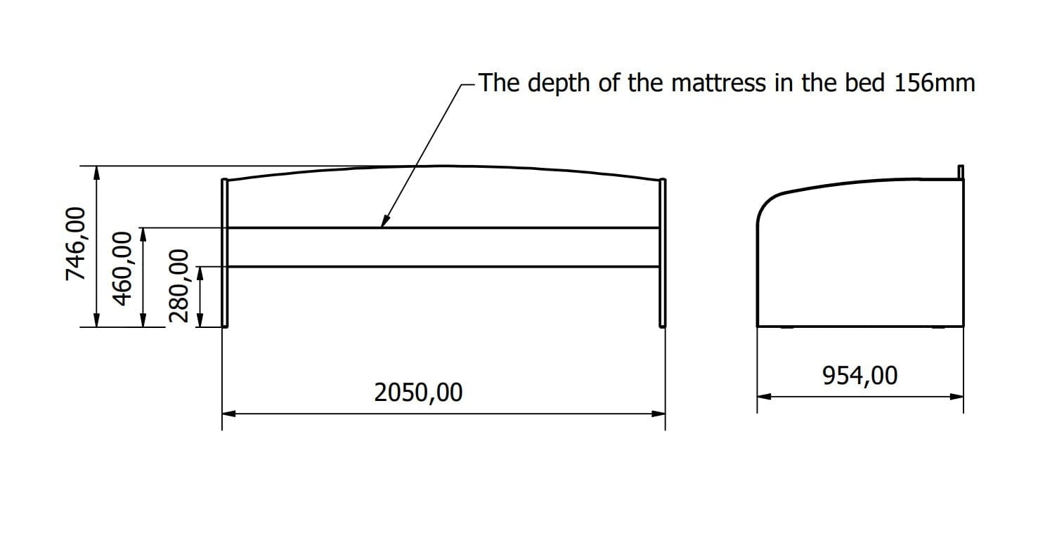 Pat din pal, pentru copii, Kiki KRT Fag, 200 x 90 cm (2)