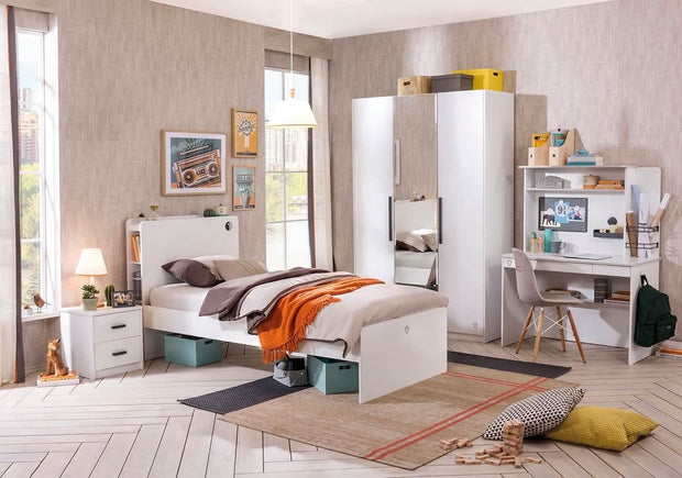 Pat din pal pentru tineret White (4)