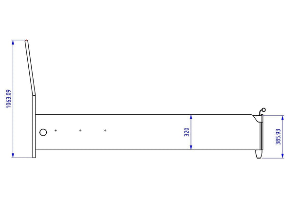 Pat din pal rabatabil cu lada de depozitare si capatai tapitat, pentru tineret, baieti 12-24 ani, Trio Natur / Dark Blue, 200 x 100 cm (5)