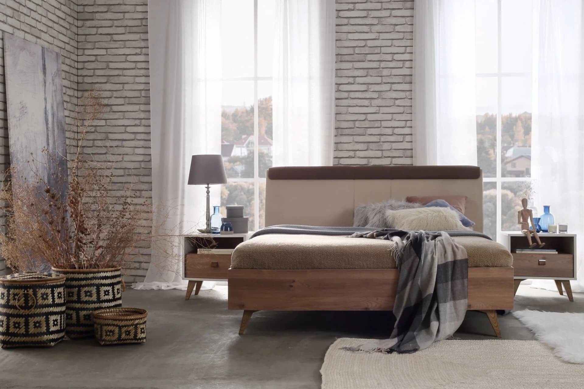 Dogtas Pat din pal tapitat cu stofa Mayer Maro / Natur