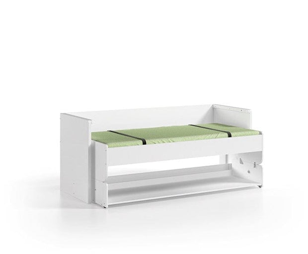 Pat din pal transformabil cu birou incorporat, pentru copii Denver Alb, 200 x 90 cm (2)