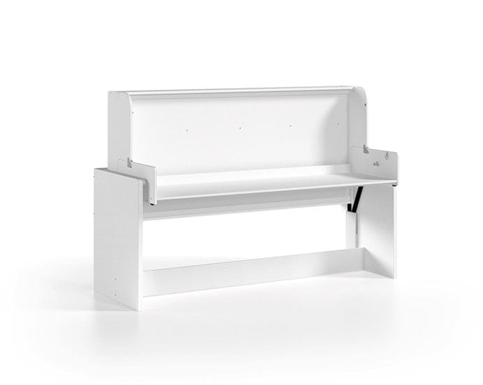 Pat din pal transformabil cu birou incorporat, pentru copii Denver Alb, 200 x 90 cm (3)