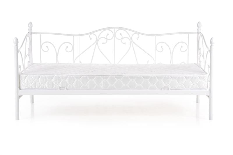 Halmar 200 x 90 cm Pat / divan din metal Sumatera Alb
