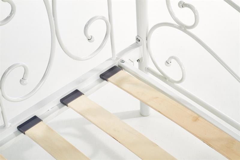 Halmar 200 x 90 cm Pat / divan din metal Sumatera Alb