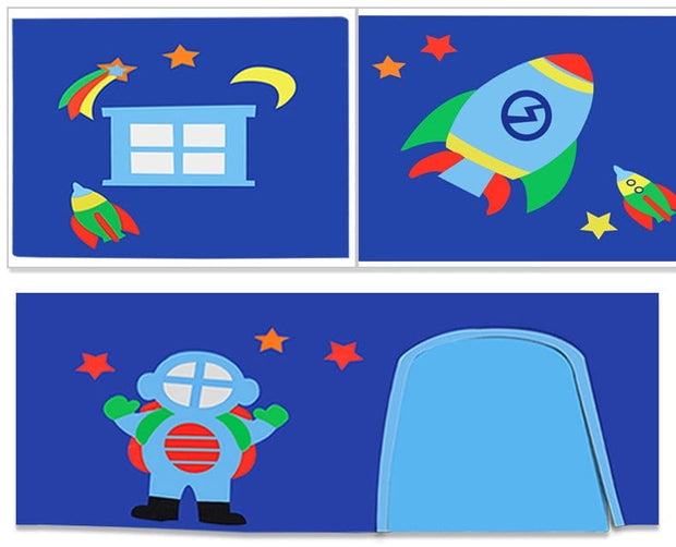 Pat etajat din lemn de pin, cu spatiu de joaca pentru copii Pino Astro Natural, 200 x 90 cm (3)