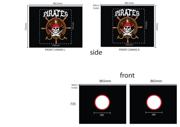 Vipack 200 x 90 cm Pat etajat din lemn de pin, cu tobogan pentru copii Pino Pirates Natural, 200 x 90 cm