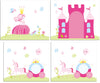 Vipack 200 x 90 cm Pat etajat din lemn de pin, cu tobogan pentru copii Pino Princess Alb, 200 x 90 cm