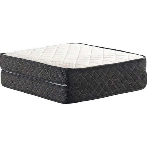 Pat pliant metalic cu saltea inclusa, Katla Negru, 200 x 90 cm (6)