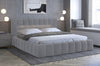 Pat rabatabil cu lada de depozitare, tapitat cu stofa si LED inclus, Lamiso Neutral Velvet (6)
