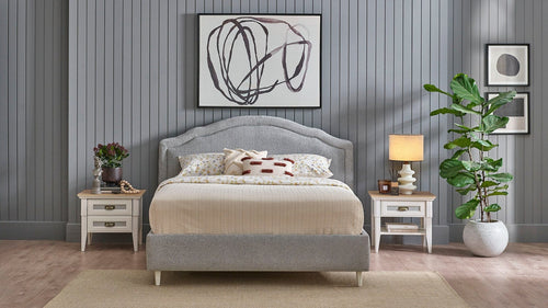 Dogtas Pat rabatabil cu lada de depozitare, tapitat cu stofa, Toscana Moonstone Gri, 200 x 160 cm