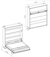 Lenart Pat rabatabil pe perete, cu mecanism pneumatic si somiera inclusa, Bed Concept Vertical Gri Mat, 200 x 180 cm