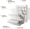 Pat rabatabil pe perete, cu mecanism pneumatic si somiera inclusa, Bed Concept Vertical Gri Mat, 200 x 180 cm (3)