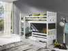 Pat supraetajat din lemn de pin, cu 2 sertare pentru copii Karim, 200 x 90 cm (2)
