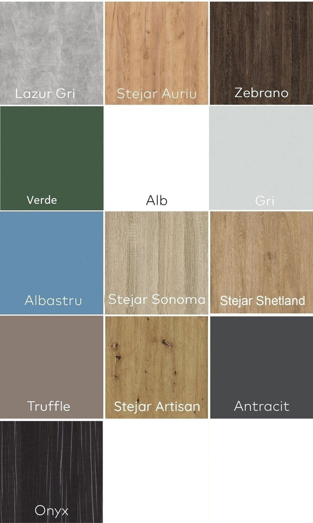 Pat supraetajat din lemn de pin si pal, cu 2 sertare si 3 locuri, pentru copii Quatro, 200 x 90 cm (4)