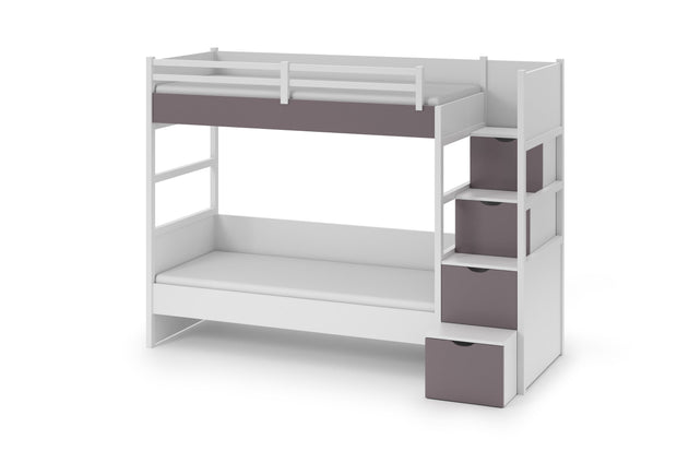 Pat supraetajat din lemn de pin si pal, pentru copii Enzo, 200 x 90 cm (2)