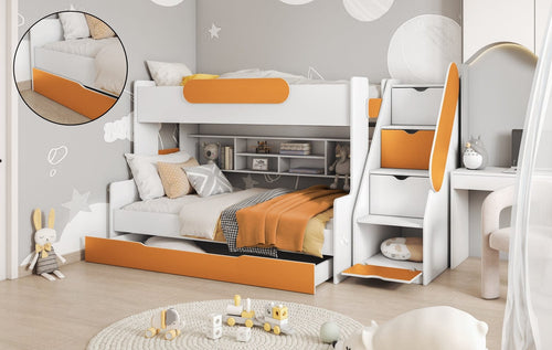 Meblobed 200 x 90 cm Pat supraetajat din pal cu sertar pentru copii Segan, 200 x 120 / 200 x 90 cm