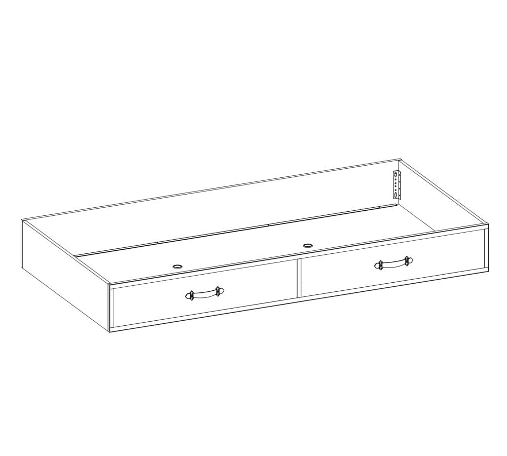 Pat supraetajat din pal si metal cu sertar, pentru copii, Pirate Maro, 200 x 90 cm (10)