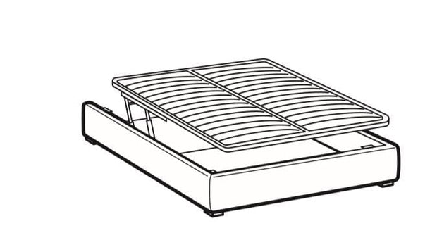 Pat tapitat cu spatiu de depozitare Rosany (3)