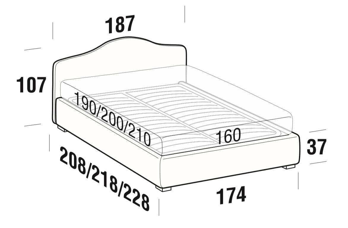 Pat tapitat cu spatiu de depozitare Rosany (6)