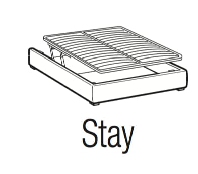 Pat tapitat cu spatiu de depozitare Somieris Floor (2)